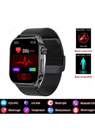 Health Smart Watch with Blood Glucose Monitoring Uric Acid and Heart Rate Body Composition Bluetooth Call Feature - pzsku/Z551FACD649F0072D6A39Z/45/_/1732793386/55b74faa-7435-4bc3-b741-4490f7e8126c