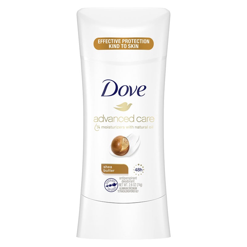 Dove Advanced Care Antiperspirant Deodorant Stick for Women, Shea Butter, for 48 Hour Protection And Soft And Comfortable Underarms, 2.6 oz - Image 1