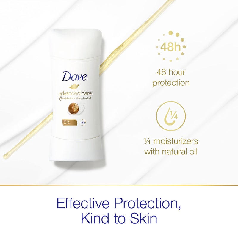 Dove Advanced Care Antiperspirant Deodorant Stick for Women, Shea Butter, for 48 Hour Protection And Soft And Comfortable Underarms, 2.6 oz - Image 3