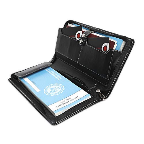 COI Black Combo Set of 5 Expandable Chequebook Holder | Car Document Organizer | Cheque File Folder Best Gift for Employee | Employer | Boss | Secretary - Image 2