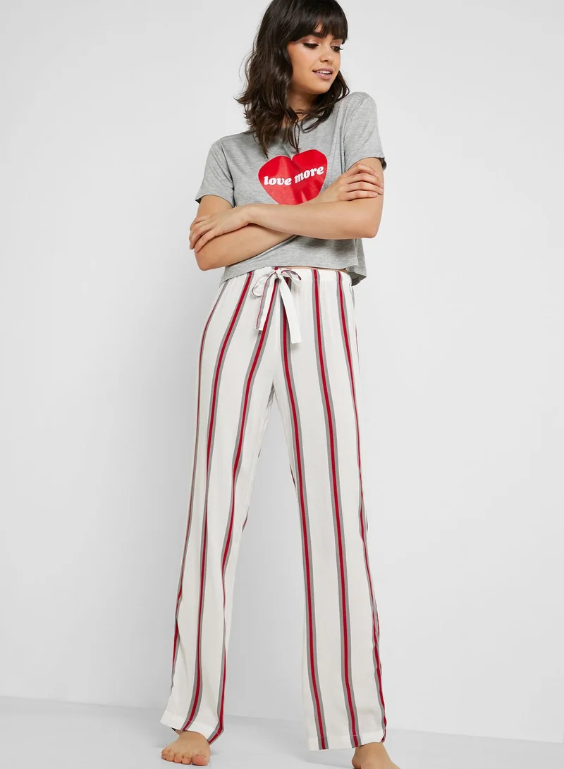 FOREVER 21 Striped Pyjama Pants