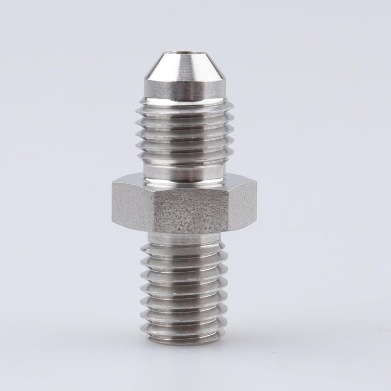 AC PERFORMANCE Male M10 x 1.5 Metric Thread to -4 AN Flare Adapter Stainless Steel - Image 2