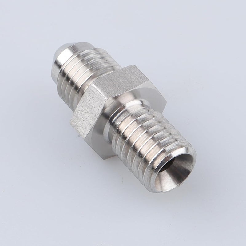 AC PERFORMANCE Male M10 x 1.5 Metric Thread to -4 AN Flare Adapter Stainless Steel - Image 3