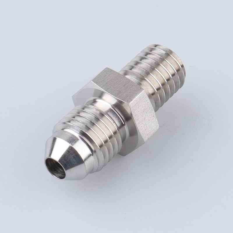 AC PERFORMANCE Male M10 x 1.5 Metric Thread to -4 AN Flare Adapter Stainless Steel - Image 4