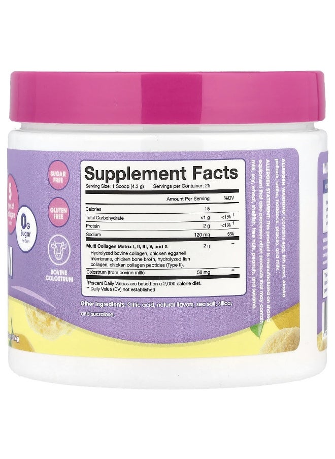 Obvi - Obvi, Collagen Colostrum, Lemon Sorbet , 3.8 oz (107.5 g) - Image 1
