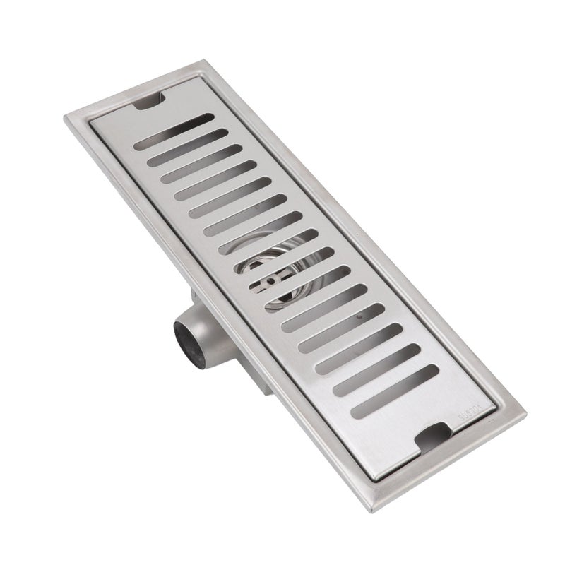 12 Inch Linear Shower Drain Rectangular Shower Floor Drain Channel Quick Drainage with Anti Odor Check Valve for Bathroom Kitchen - Image 5