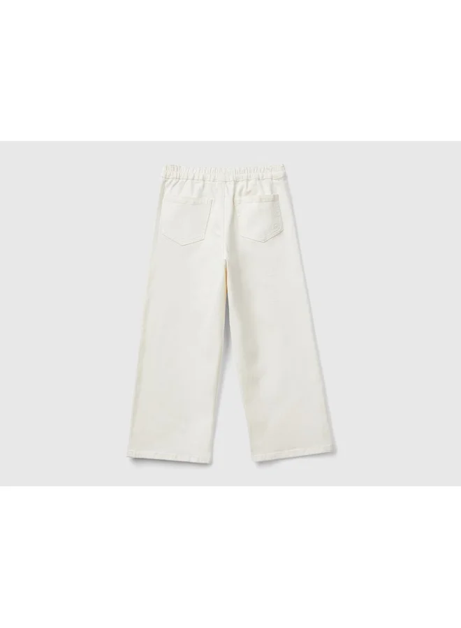 UNITED COLORS OF BENETTON High-Waisted Straight Fit Trousers