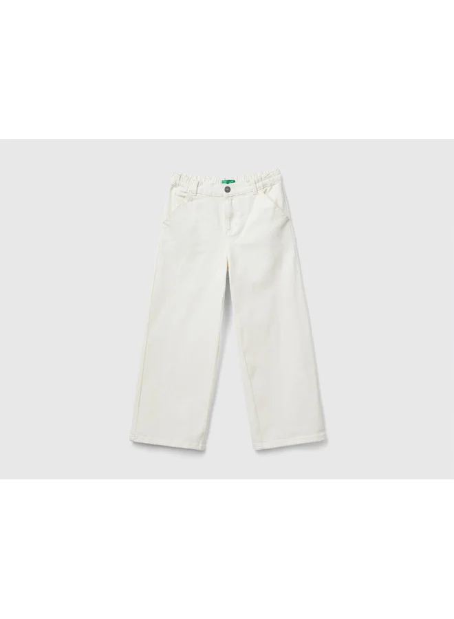 UNITED COLORS OF BENETTON High-Waisted Straight Fit Trousers