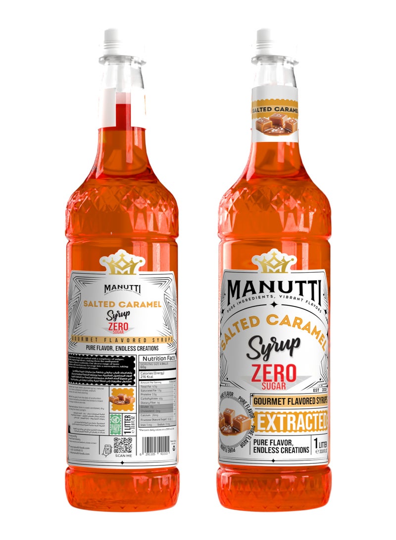 مانوتي سيرب كراميل مملح خالي من السكر 1 لتر - Image 2