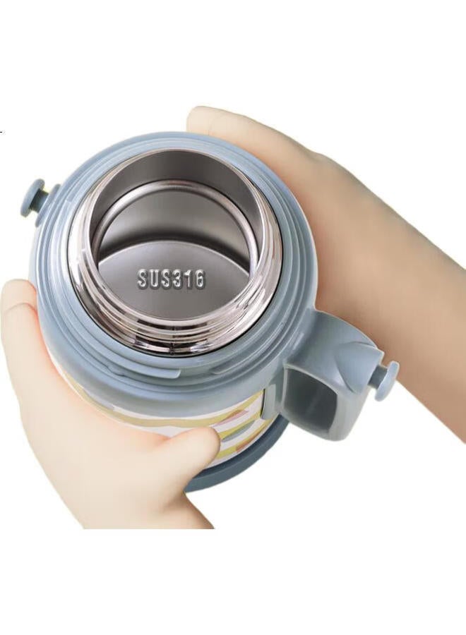 Peacock Children'S Insulated Cup, School Cup For Primary And Kindergarten Students, 316 Stainless Steel Portable Water Bottle With Straw - Image 3