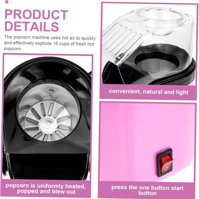Drumstone Drumstone January Special Years Warranty Pink PM1200 Popcorn Maker Stylish Efficient Popcorn Machine for Quick Fresh Popcorn at Home Movie Nights Best Gift for Family Snack Lovers - Image 3