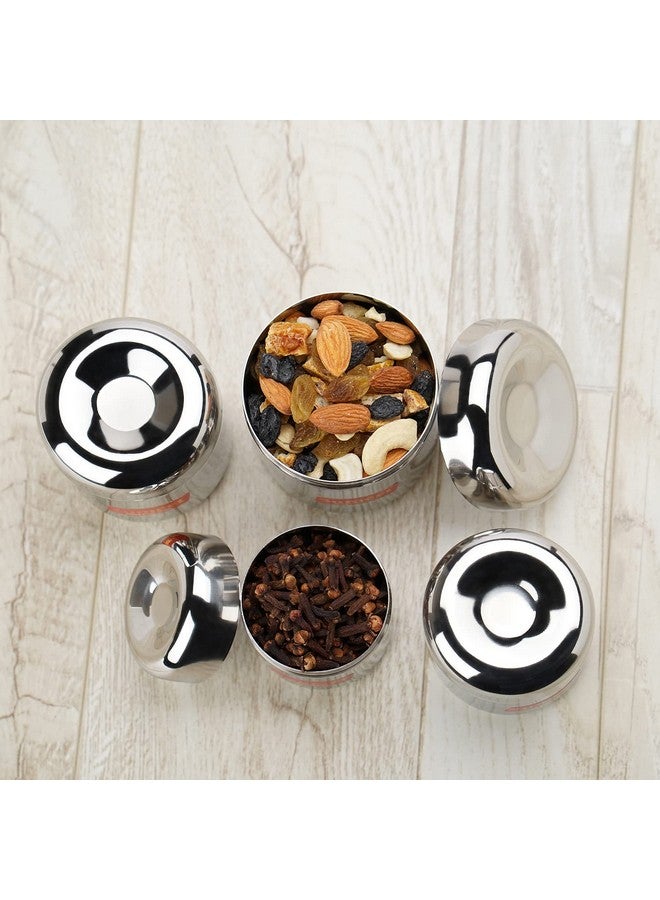 Sumeet Stainless Steel Vertical Utility Canisters/Ubha Dabba/Storage Containers Set Of 3Pc (950Ml,1150Ml,1600Ml), Black - Image 3