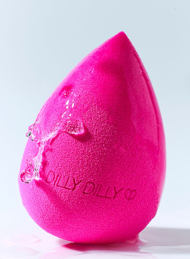 DILLYDILLY Silky Softness Makeup Pink Sponge and Mini Puff Set - Image 4