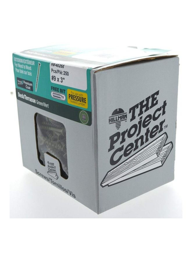 Hillman 48268 Exterior-Coated Square Drive Green Deck Screws ("9 x 3") - 250 Pieces - Image 3