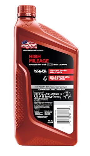 Valvoline High Mileage with MaxLife Technology 5W-20 Synthetic Blend Motor Oil 1 Quart (Pack of 6) - Image 3