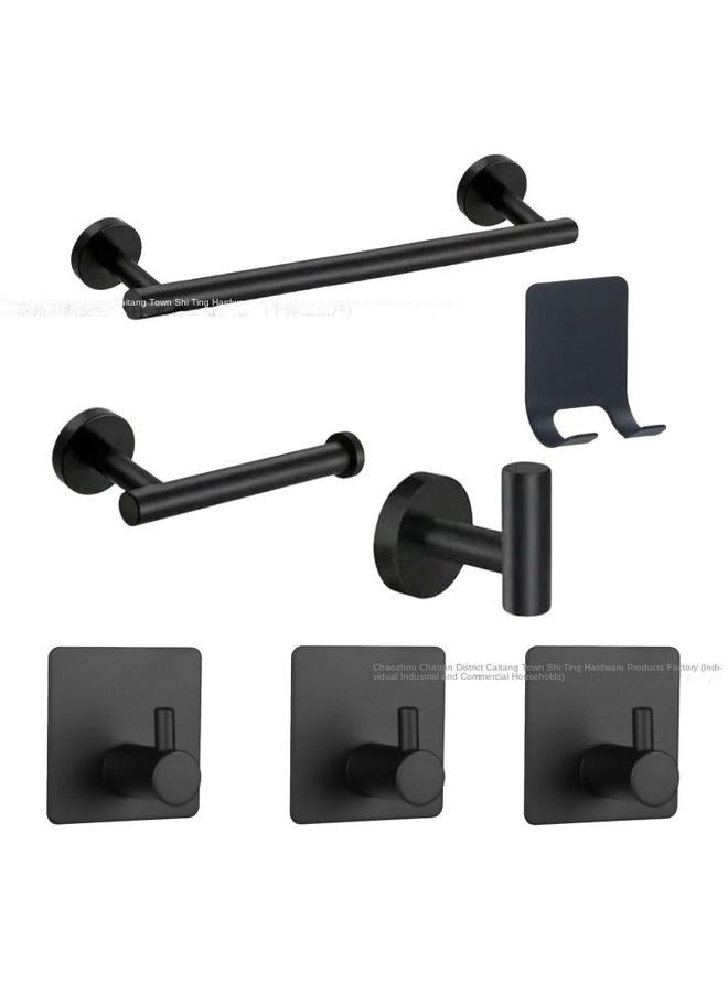 Bluejw Bathroom Suit Stainless Steel Suit Bathroom Hardware Pendant Full Set Of Hooks Towel Bar Round Tube Suit In Stock - Image 1