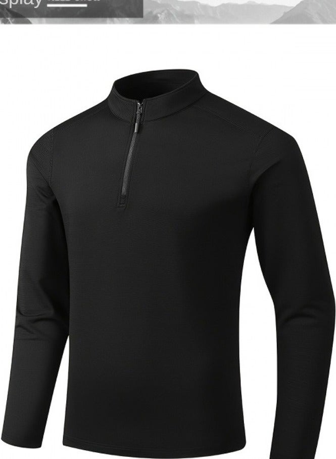 Saharafit Men's Long Sleeve T-Shirt with Quick-drying and Breathable Design Knitted Sports Fabric for Basketball and Casual Wear  - Image 1