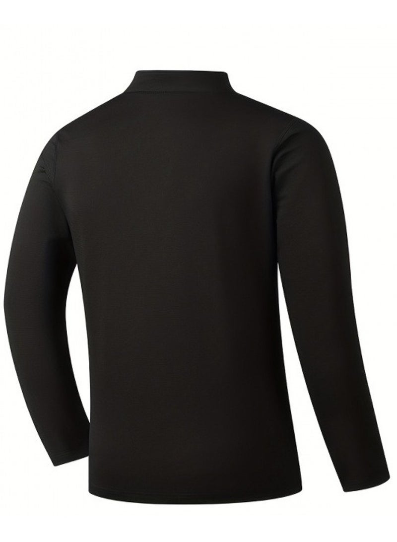 Saharafit Men's Long Sleeve T-Shirt with Quick-drying and Breathable Design Knitted Sports Fabric for Basketball and Casual Wear  - Image 2