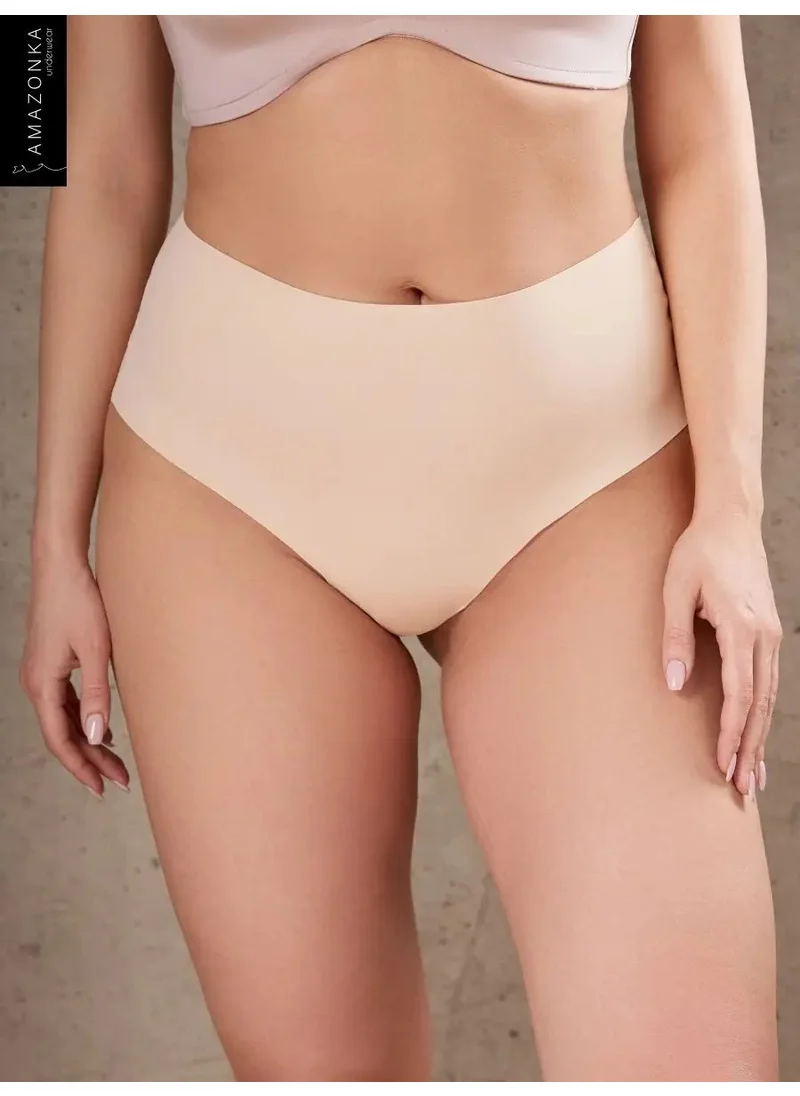 Mistirik Mystical Seamless Laser Cut High Waist Firming String Corset Thong Slip