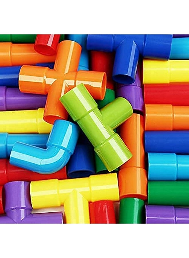 plutofit Building Pipe Blocks Educational Puzzle Set, Play and Learn Toy for Kids Building Construction Blocks Games 75Pcs. - Image 2