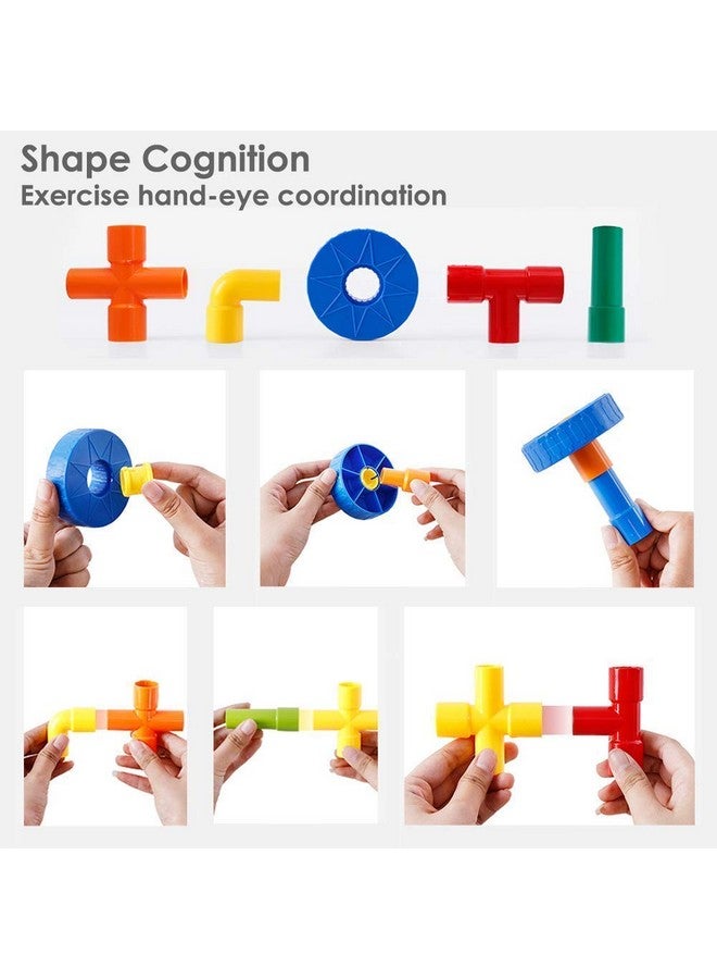 plutofit Building Pipe Blocks Educational Puzzle Set, Play and Learn Toy for Kids Building Construction Blocks Games 75Pcs. - Image 5