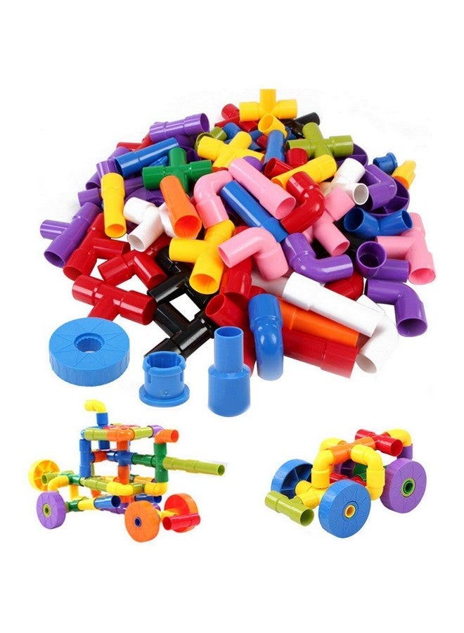 plutofit Building Pipe Blocks Educational Puzzle Set, Play and Learn Toy for Kids Building Construction Blocks Games 75Pcs. - Image 1