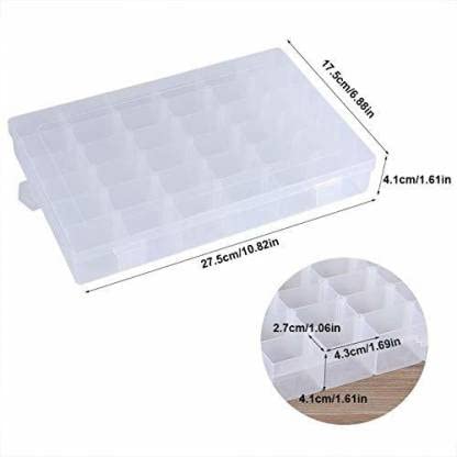 SHOPOWARE 36 Adjustable Multipurpose Plastic Rectangular Storage Box Medium White - Image 2