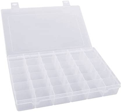 SHOPOWARE 36 Adjustable Multipurpose Plastic Rectangular Storage Box Medium White - Image 1