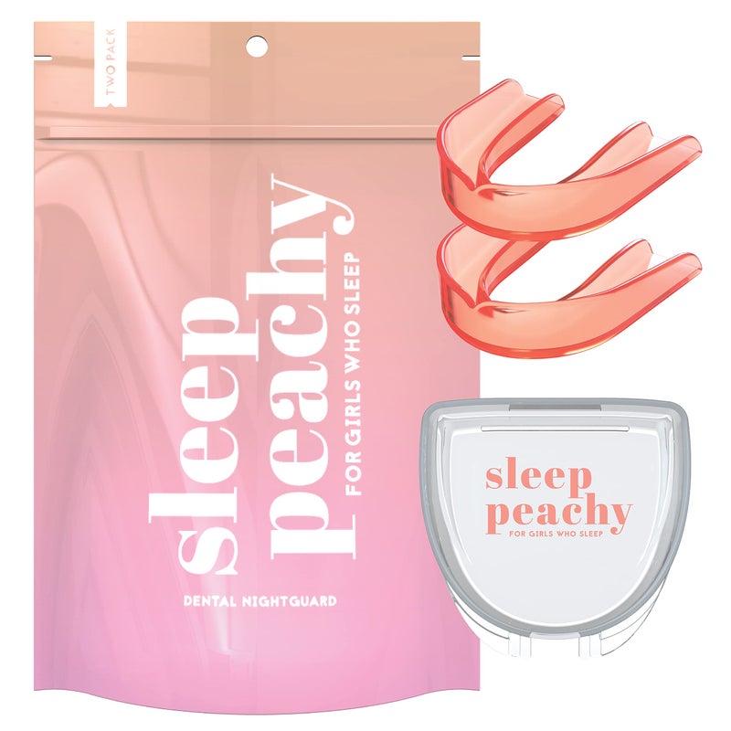 Sleep Peachy Night Guard for Women Pack of 2 Mouth Guard for Teeth Grinding Clenching and Bruxism Orange
