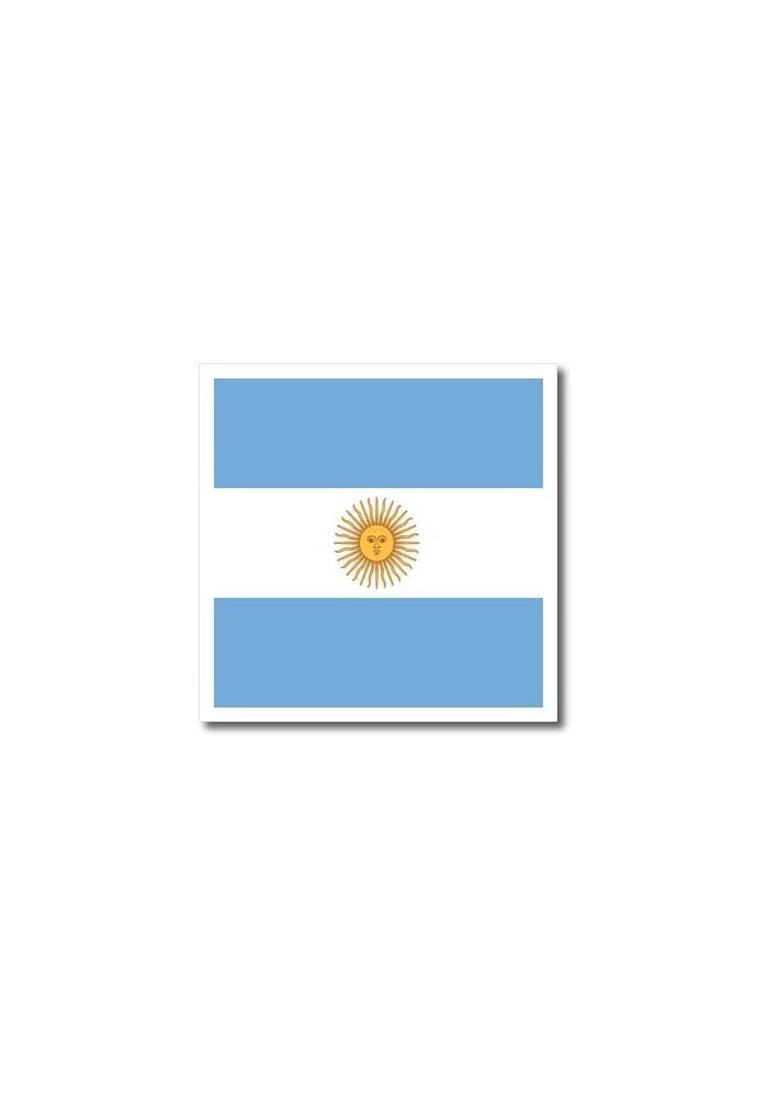 3dRose Argentina Flag Iron on Heat Transfer for White Material, 10 by 10-Inch - Image 1