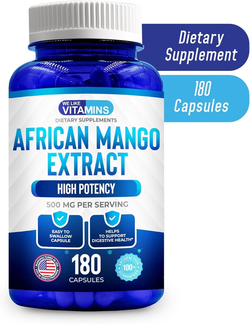 We Like Vitamins African Mango Extract 500mg  5000mg Equivalent 101180 Capsules  6 Month Supply of African Mango Capsules  Supports Metabolism of Fat and Digestive Health - Image 5