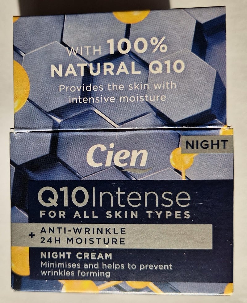 Cien AntiWrinkle Night Cream with Q10 Hyaluronic Acid and Vitamin E 50ml
