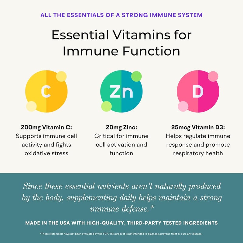 VitaminIQ Immune Support Supplement with Vitamin C and Zinc Sambucus Elderberry Vitamin D3 Glutathione Echinacea Capsules  Natural Immune Booster Herbal Supplements  Vegan GlutenFree 60ct - Image 3