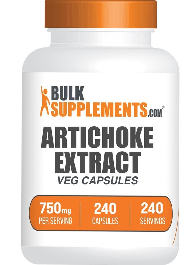 بالك سابلمنتس كبسولات مستخلص الخرشوف من BulkSupplements.com - مستخلص الخرشوف لدعم صحة الكبد، مكمل عشبي - نباتي وخالٍ من الغلوتين، كبسولة واحدة لكل جرعة (750 ملغ)، 240 كبسولة نباتية (عبوة واحدة) - Image 1