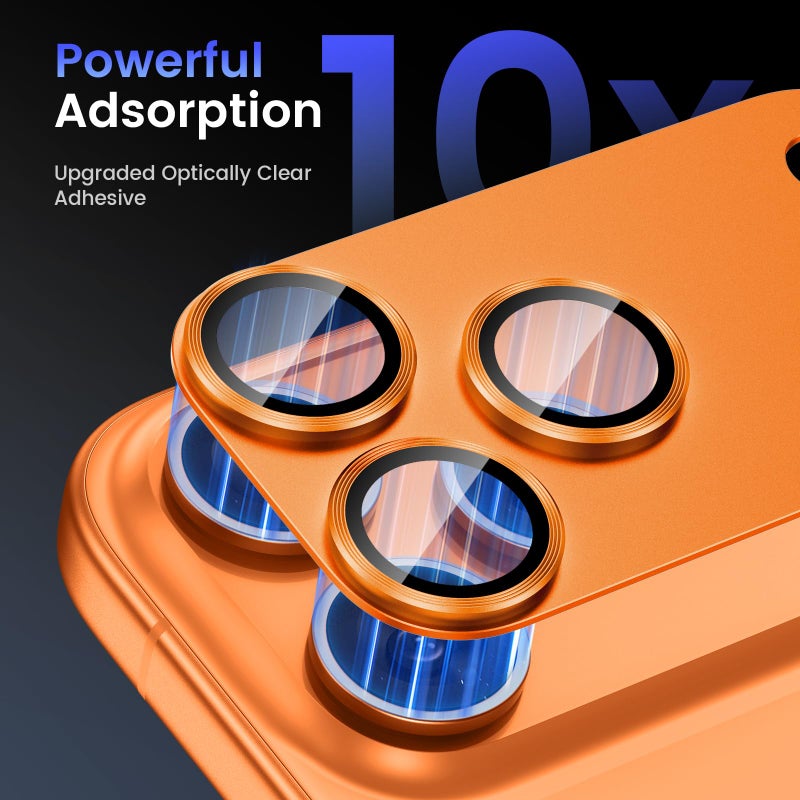 Tensea for iPhone 17 Pro Camera Lens Protector, Metal Aluminum Alloy Tempered Glass Cover Camera Screen Protector Accessories, Case Friendly - Image 4