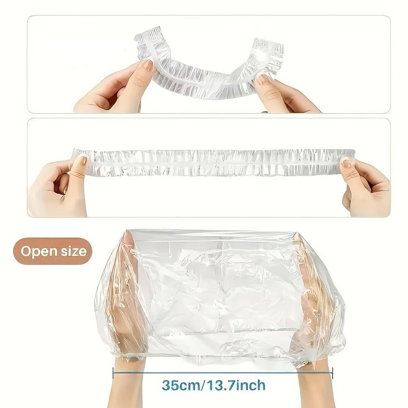 99pcs Transparent PVC Disposable Shoe Covers Thickened Plastic Anti Slip Snug Fit Anti Stain Anti Scratch Sanitary Protection For Home Hospital Laboratory Factory Workshop - Image 2