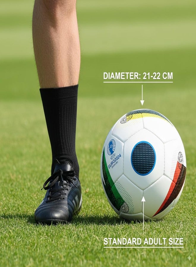 MOSVOLD PVC Football Size 5 with Pump | Portable Multicolour Soccer Ball Kit for Kids and School Players | Official Weight Durable Training Football for Hard Ground & Turf - Image 4