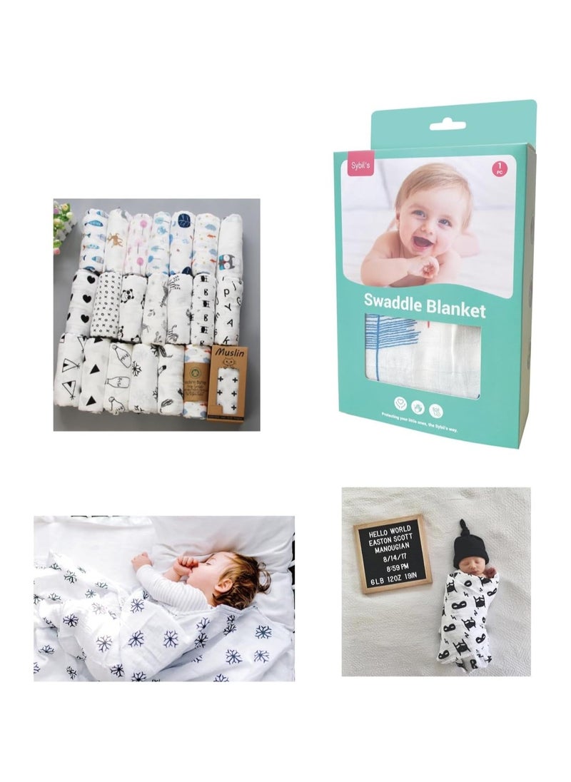 Sybil's Sybil's Baby Swaddle Blanket Wrap Sleep Sacks Newborn Swaddle Blanket Wrap, Breathable and Skin-Friendly Material Baby Swaddle 0-3 Months, Baby Sleep Sack, Unisex (Random Design)  - Image 2