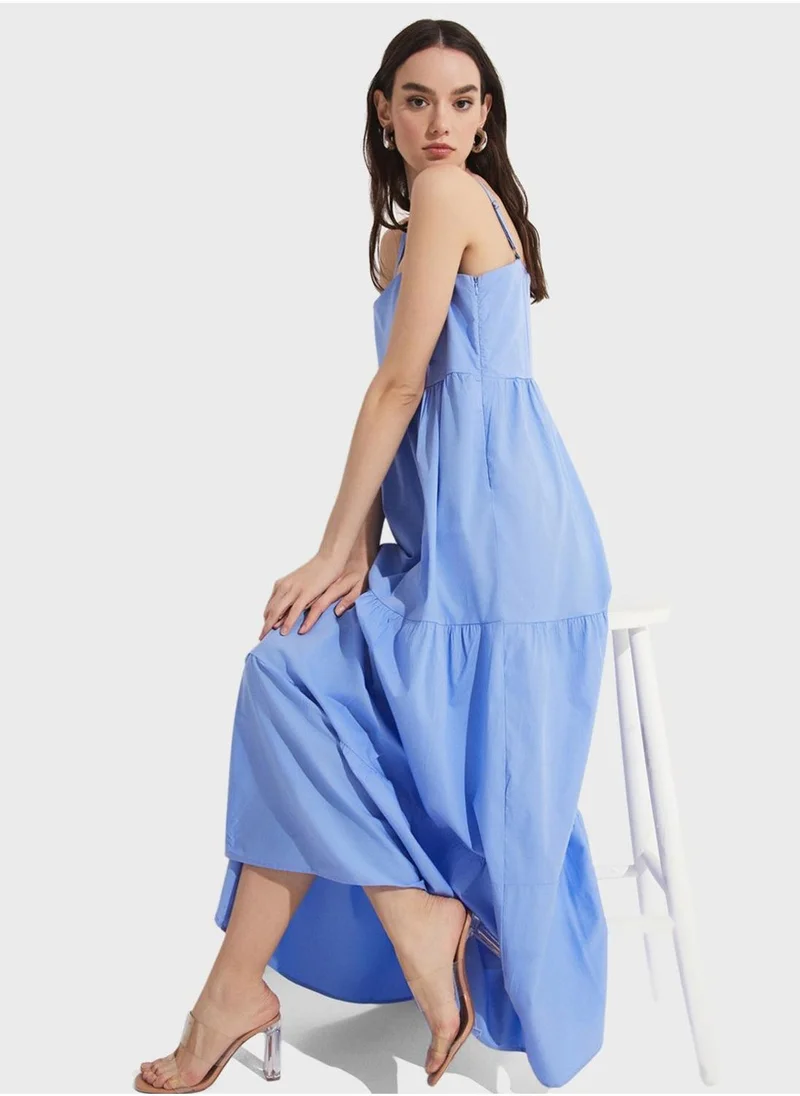 JUNE Tiered Cotton Dress