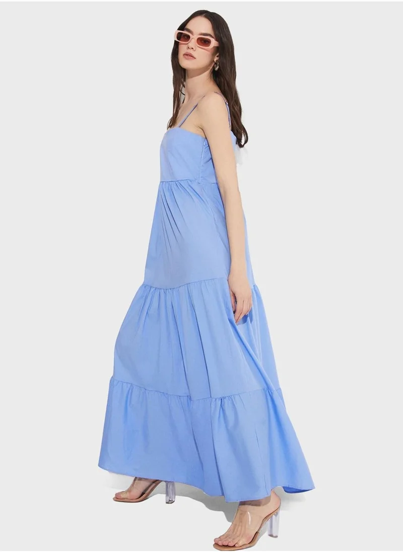 JUNE Tiered Cotton Dress