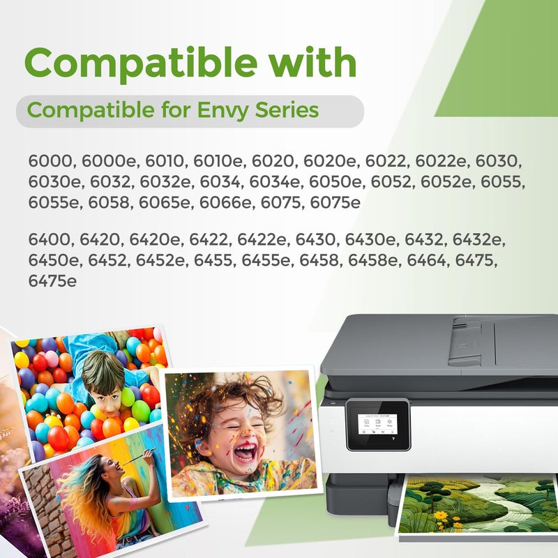 Ubinki 67XL Black Ink Cartridge Replacement for HP 67 Ink HP67 XL HP67XL BK for 2700 4155e 2755e 2734e 4100 2700e 4100e 6400 2752 2752e 4152e 6455e 6055e 2742e 6000 6055 6458e Printer High Yield (2 Pack) - Image 3