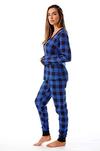 Followme #followme Buffalo Plaid 2 Piece Base Layer Thermal Underwear Set for Women 6372-10195-NEW-ROY-XL - Image 2