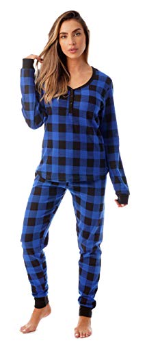 Followme #followme Buffalo Plaid 2 Piece Base Layer Thermal Underwear Set for Women 6372-10195-NEW-ROY-XL - Image 4