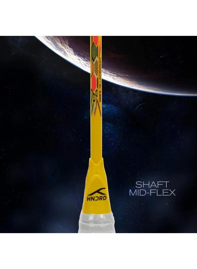 هندرد مضرب تنس الريشة من ألياف الكربون بمائة رفرفة للاعبين المتوسطين مع غطاء كامل للمضرب