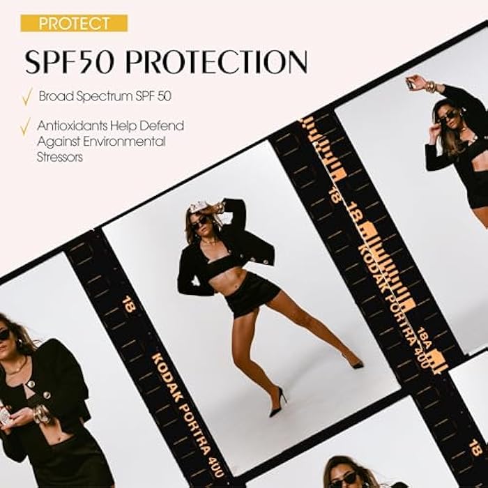 Vacation Studio Tone SPF 50 Sunscreen Bronzing Drops For Face, Sunkissed Skin Bronzer, Makeup-Friendly Tan Drops, Non-Comedogenic, Broad Spectrum Sun Block, Vegan & Cruelty-Free, 1 Fl. Oz. - Image 5