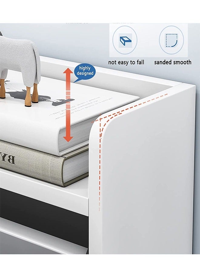 NKX Three Tier Shoe Rack Organizer Storage Foldable Closet with Doors for Living Room - Image 4