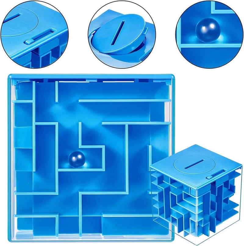 Luckam 4 قطع من صناديق أحجية المتاهة للنقود كهدية نقدية، رائعة للأطفال والبالغين، صناديق هدايا أحجية المتاهة لحامل النقود، طريقة ممتعة فريدة وألغاز ذهنية للأشخاص الذين تحبهم - Image 3