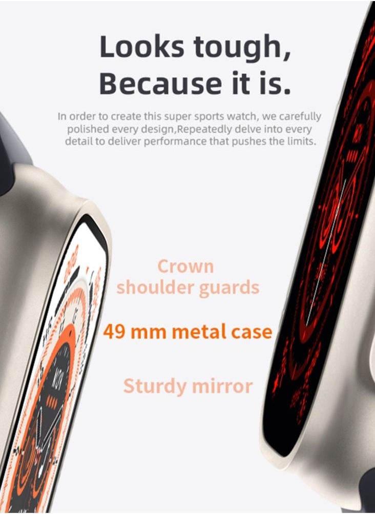 AROAQ - ZW8 Ultra Max Smartwatch Multi Functional 2.05 Inch Screen Display 200mAh Battery Waterproof Wireless Charging Bluetooth Smart Watch - Image 1
