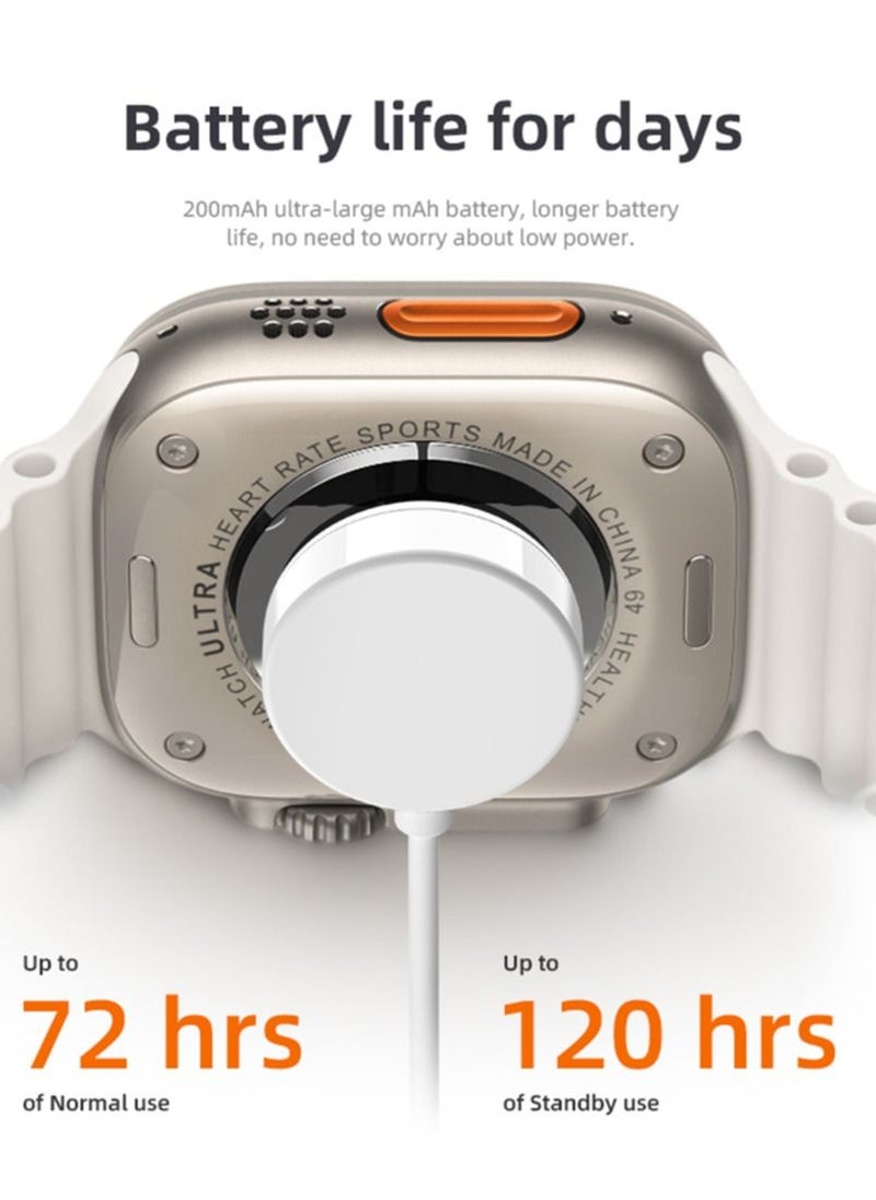 AROAQ - ZW8 Ultra Max Smartwatch Multi Functional 2.05 Inch Screen Display 200mAh Battery Waterproof Wireless Charging Bluetooth Smart Watch - Image 1