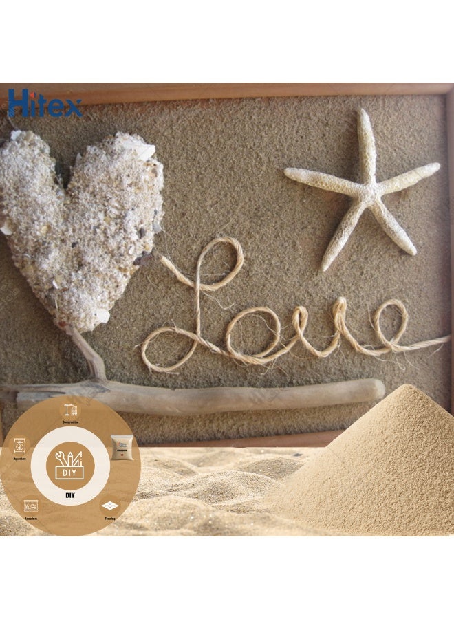 هيتكس رمل طبيعي متعدد الاستخدامات، للحرف اليدوية، والبناء، والديكور، وحشو المزهريات، والعلاج، والمشاريع المنزلية، والأرضيات، ومزيج تربة النباتات العضوية، والديكور الداخلي والخارجي | 10 كجم - Image 4